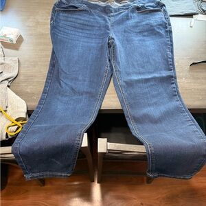 Maurices Blue Boot Cut Elastic Waist Jegging